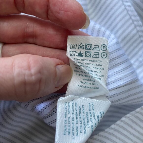 Charles Tyrwhitt Cotton Slim Fit Button Up Dress Shirt 16/35 Gray FRENCH CUFF - Picture 5 of 8